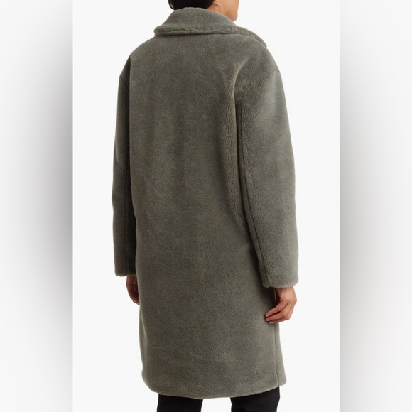 NWT Rebecca Minkoff Faux Shearling Double Breasted Coat - Picture 2 of 8